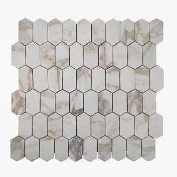 Calacatta Gold Marble Honeycomb Tile Stone Mosaic