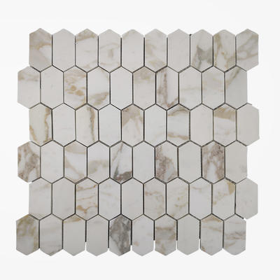 Calacatta Gold Marble Honeycomb Tile Stone Mosaic