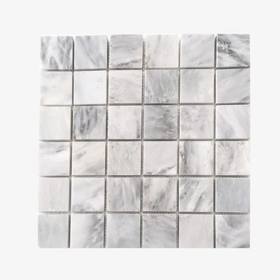 Square Oriental White Marble Mosaic Natural Stone Mosaic Tiles